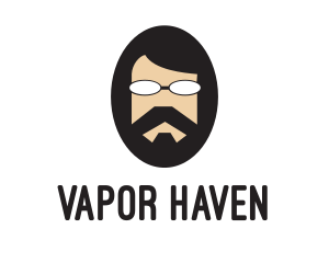 Hipster Man Beard logo design