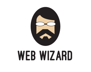 Hipster Man Beard logo design