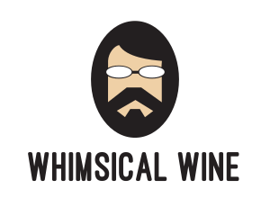 Hipster Man Beard logo design