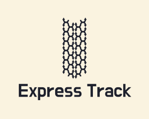 Tire Tracks Arrow  logo design