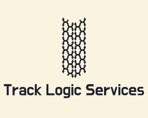 Tire Tracks Arrow  logo