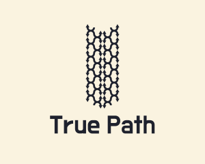 Tire Tracks Arrow  logo design