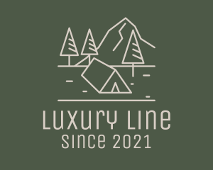 Nature Glamping Line Art logo design