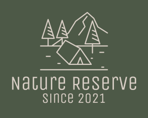 Nature Glamping Line Art logo design