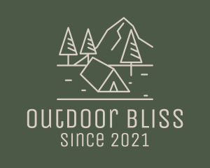 Nature Glamping Line Art logo design