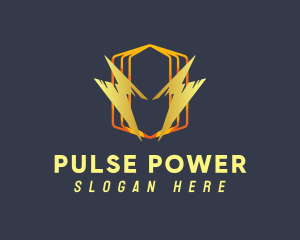 Hexagon Lightning Power logo design