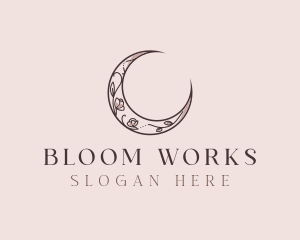 Floral Moon Boutique logo design