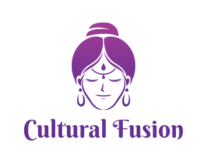 Indian Woman Meditation logo