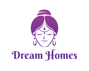 Indian Woman Meditation logo