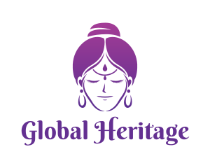 Indian Woman Meditation logo