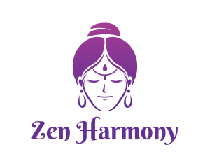 Indian Woman Meditation logo