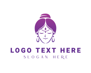 Indian Woman Meditation logo