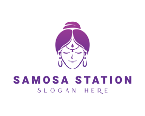 Indian Woman Meditation logo