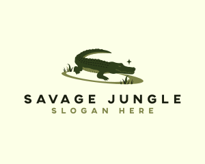 Nature Jungle Crocodile logo design