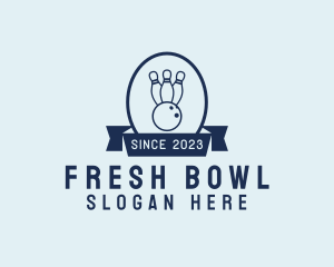 Bowling Strike Banner logo design