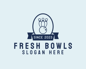 Bowling Strike Banner logo design