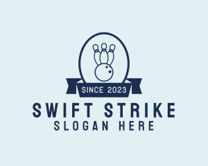 Bowling Strike Banner logo design