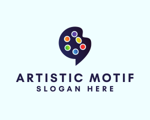 Chat Artist Palette logo design