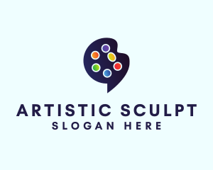 Chat Artist Palette logo design