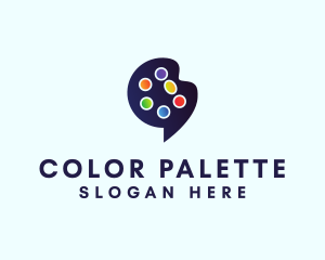 Chat Artist Palette logo design