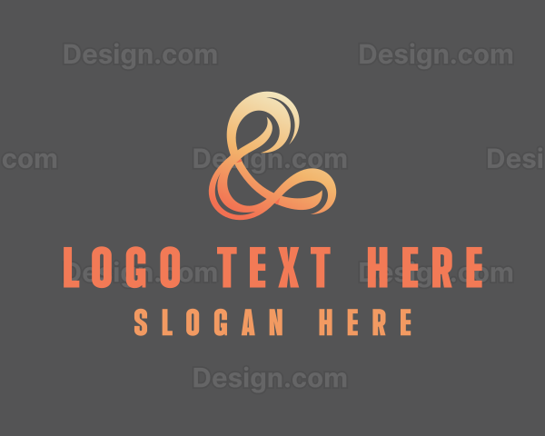 Stylish Script Ampersand Logo