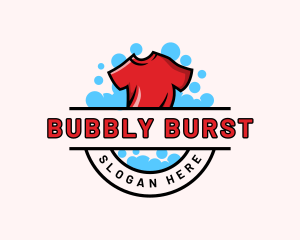 Bubble Shirt Laundry logo design