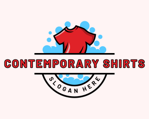 Bubble Shirt Laundry logo design