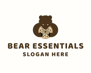 Pizza Grizzly Bear logo design