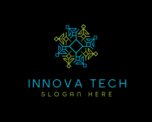 Geometric Pattern Tech logo design