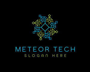 Geometric Pattern Tech logo design