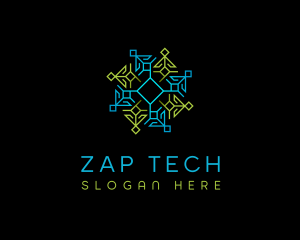 Geometric Pattern Tech logo design