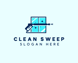 Window Pressure Washer Cleaning logo design