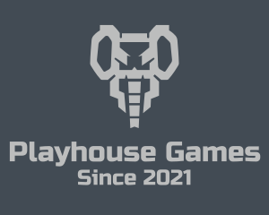 Geometric Game Elephant  logo design