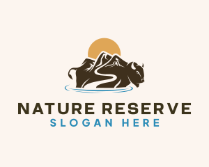 Bison Nature Safari logo design