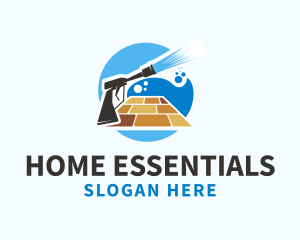 Floor Pressure Washer Cleaning logo design