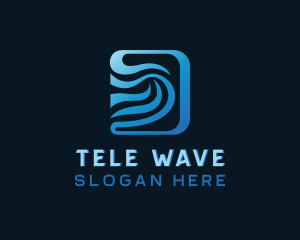 Digital Technology Wave Company logo design