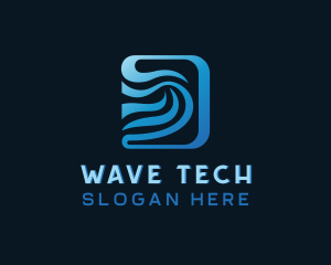 Digital Technology Wave Company logo design