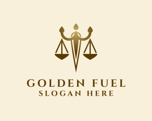 Golden Justice Law logo design