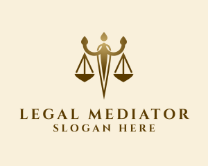 Golden Justice Law logo design