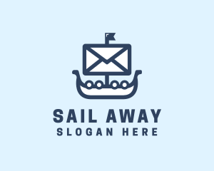 Envelope Sail Ship logo design