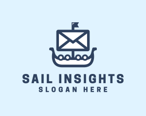 Envelope Sail Ship logo
