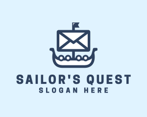 Envelope Sail Ship logo