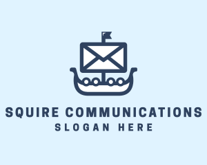 Envelope Sail Ship logo design