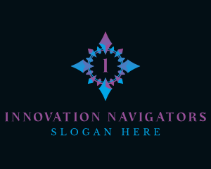 Star Compass Navigation logo design