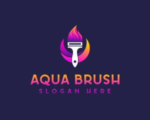 Paintbrush Repaint logo design