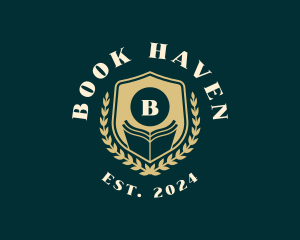 Book Shield Education logo design