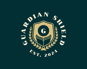 Book Shield Education logo design