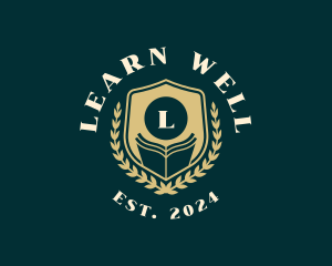 Book Shield Education logo design