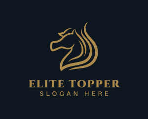 Luxury Stallion Horse logo design