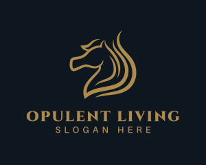 Luxury Stallion Horse logo design